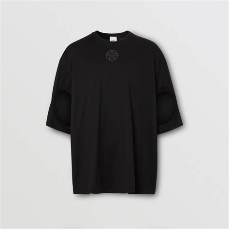 burberry cut out montage oversize|Burberry Men's Black Cut.